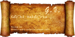 Göbl Valéria névjegykártya